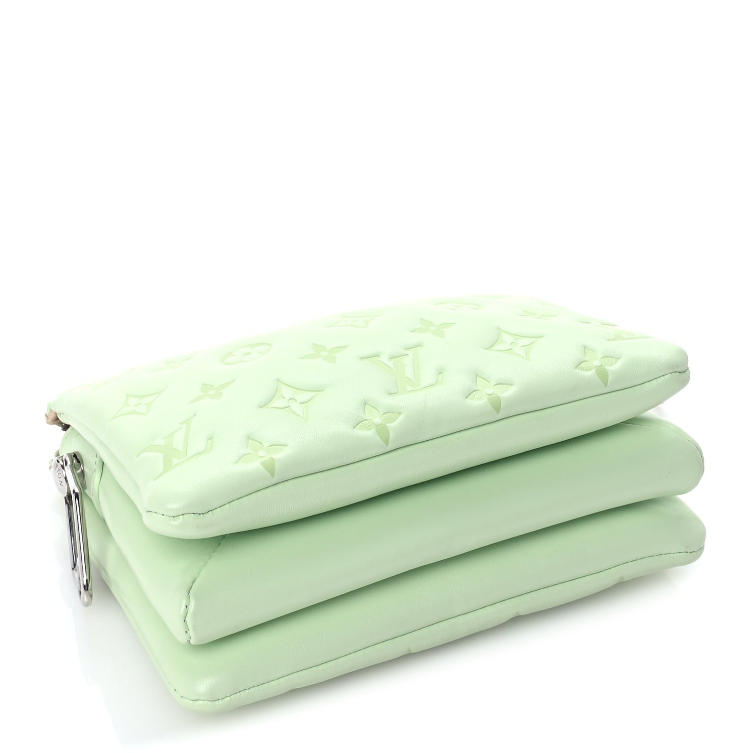 Louis Vuitton Lambskin Embossed Monogram Coussin BB Green