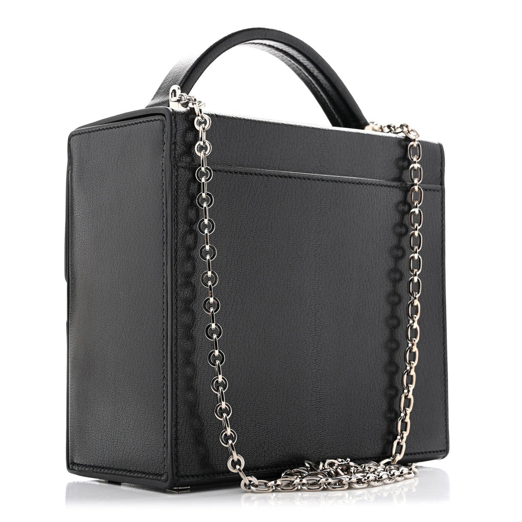 Hermès Chevre Chamkila Cinhetic Boxy Top Handle Bag Black