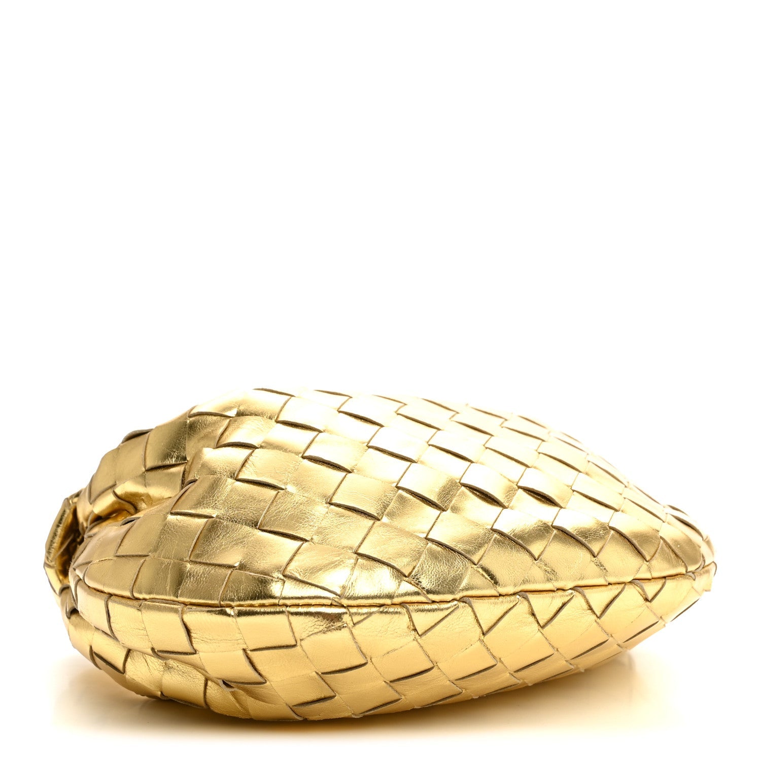 Bottega Veneta Metallic Nappa Intrecciato Mini Jodie Gold