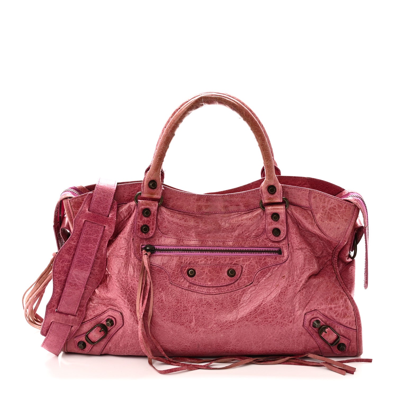 Balenciaga Agneau Classic Hardware City Cyclamen Fucsia