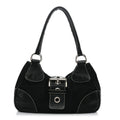 Prada Tessuto Nylon Moon Shoulder Bag Black