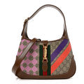 Gucci GG Supreme Monogram Azalea Calfskin Print Web Small Jackie 1961 Hobo Multicolor
