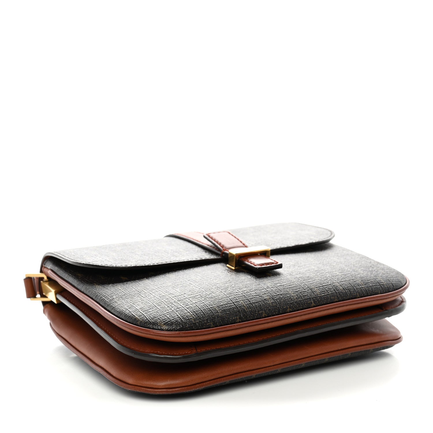 Saint Laurent Le Monogramme Satchel Chestnut detail view