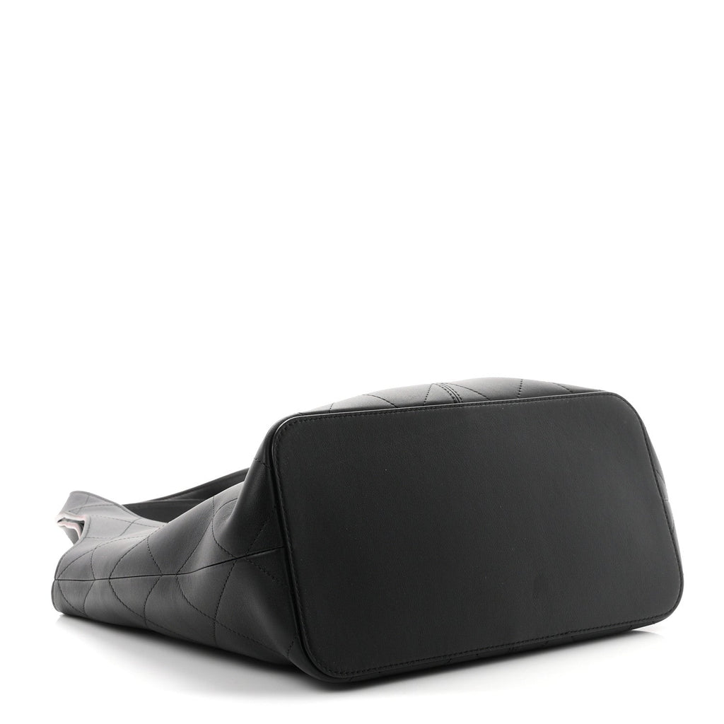 Chanel Calfskin Quilted Medium Shopping Bag Black