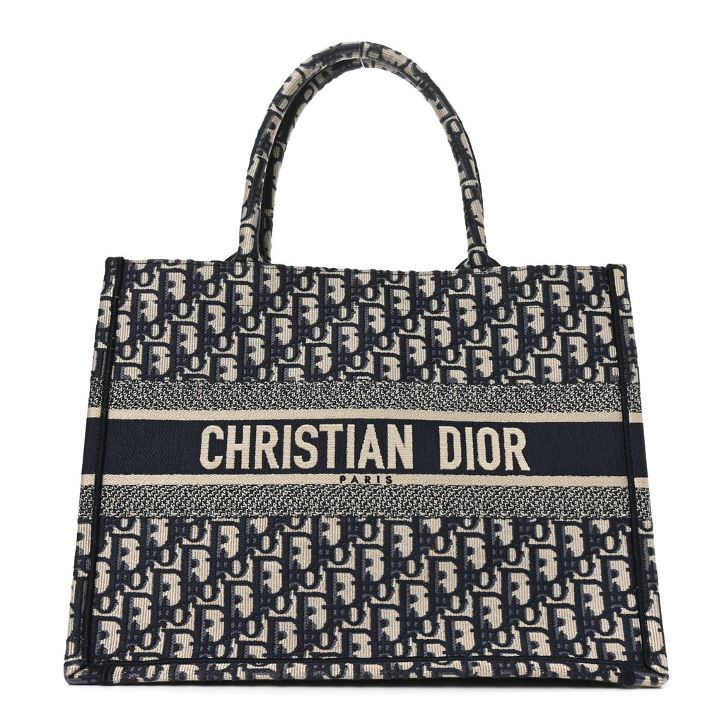 Dior Oblique Medium Book Tote Blue Multicolor