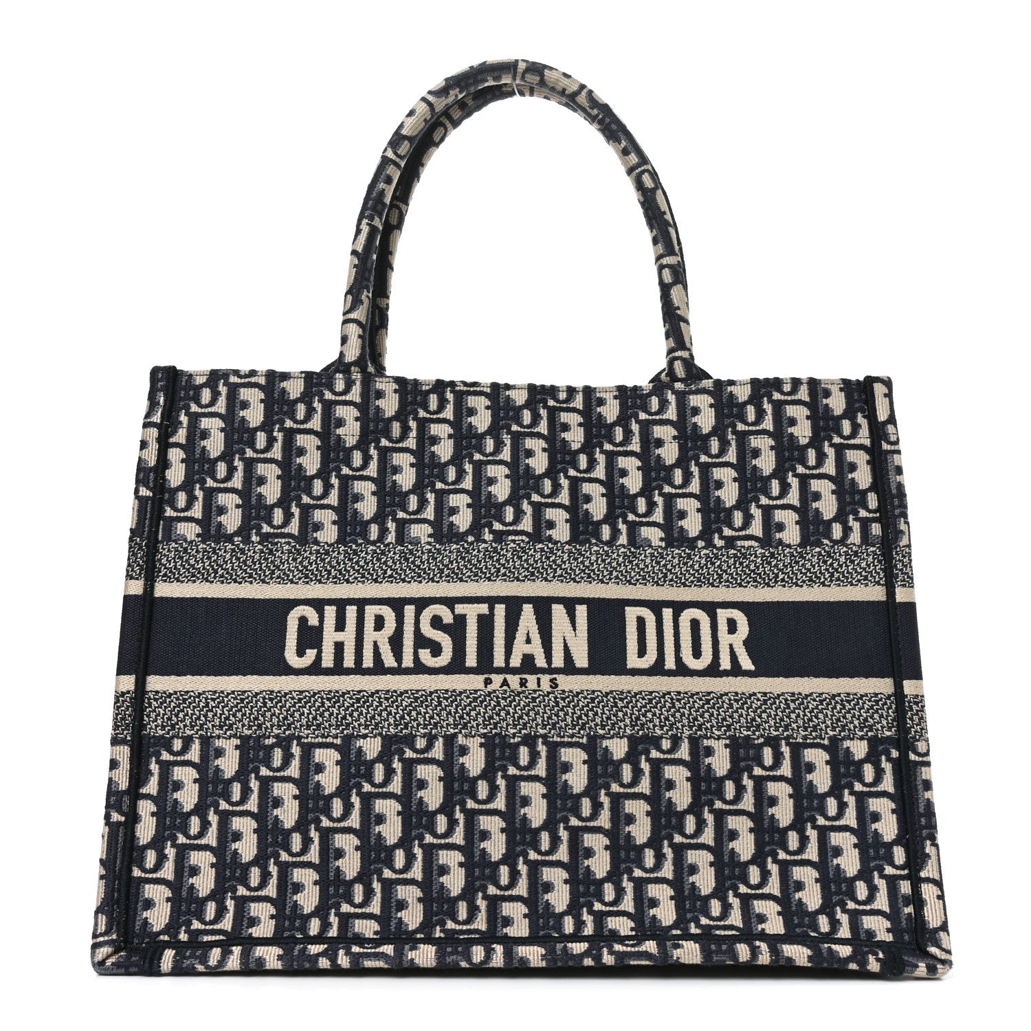Dior Oblique Medium Book Tote Blue Multicolor
