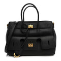 Balenciaga Smooth Calfskin Small Bel Air Carry All Bag Black