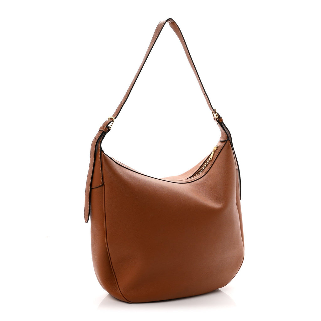 Celine Supple Calfskin Large Triomphe Heloise Shoulder Bag Tan