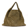 Bottega Veneta Suede Intrecciato Large Hop Mud