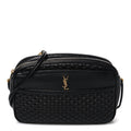 Saint Laurent Lambskin Quilted Victoire Camera Bag Black