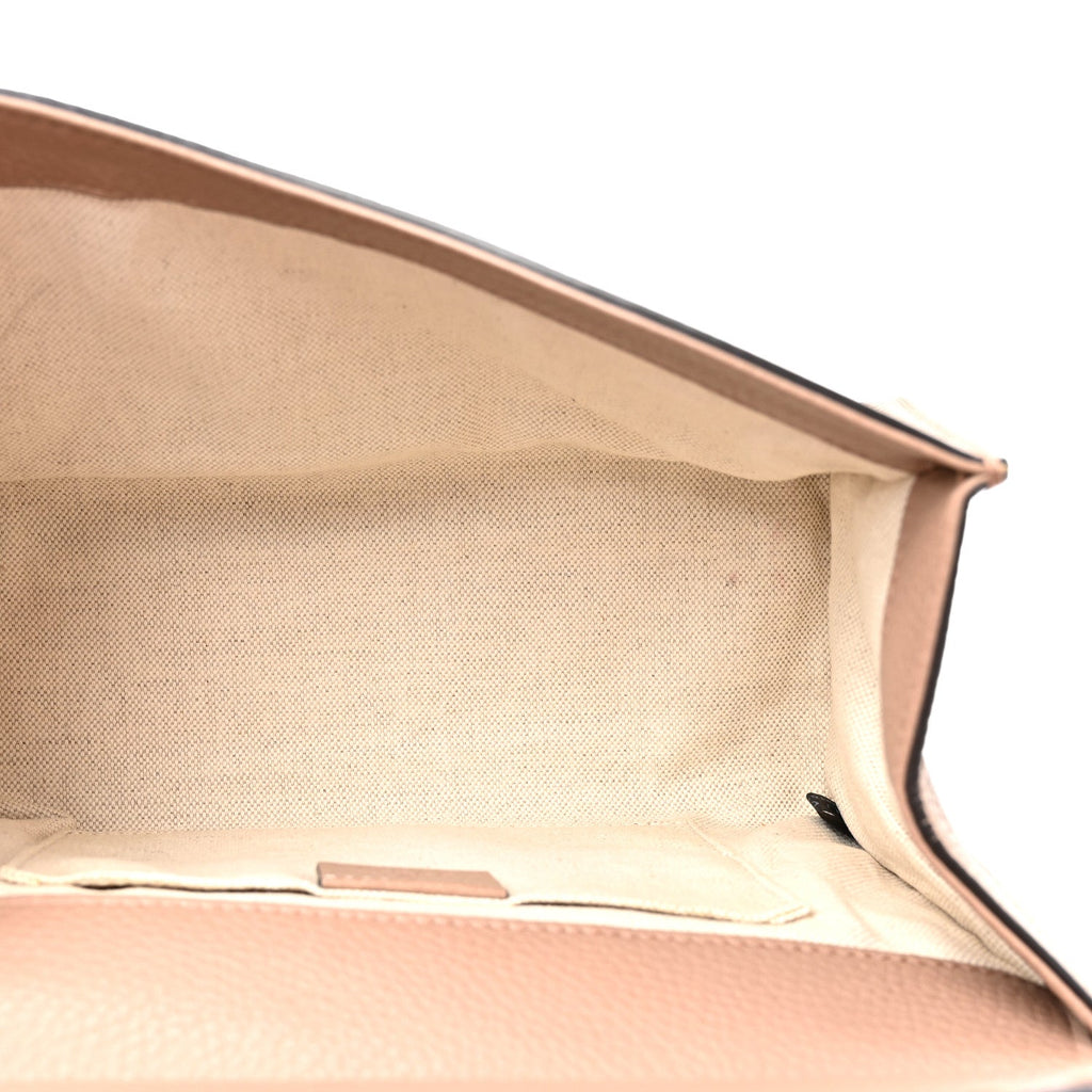 Gucci Calfskin Mini Pearly GG Marmont Top Handle Bag Porcelain Rose