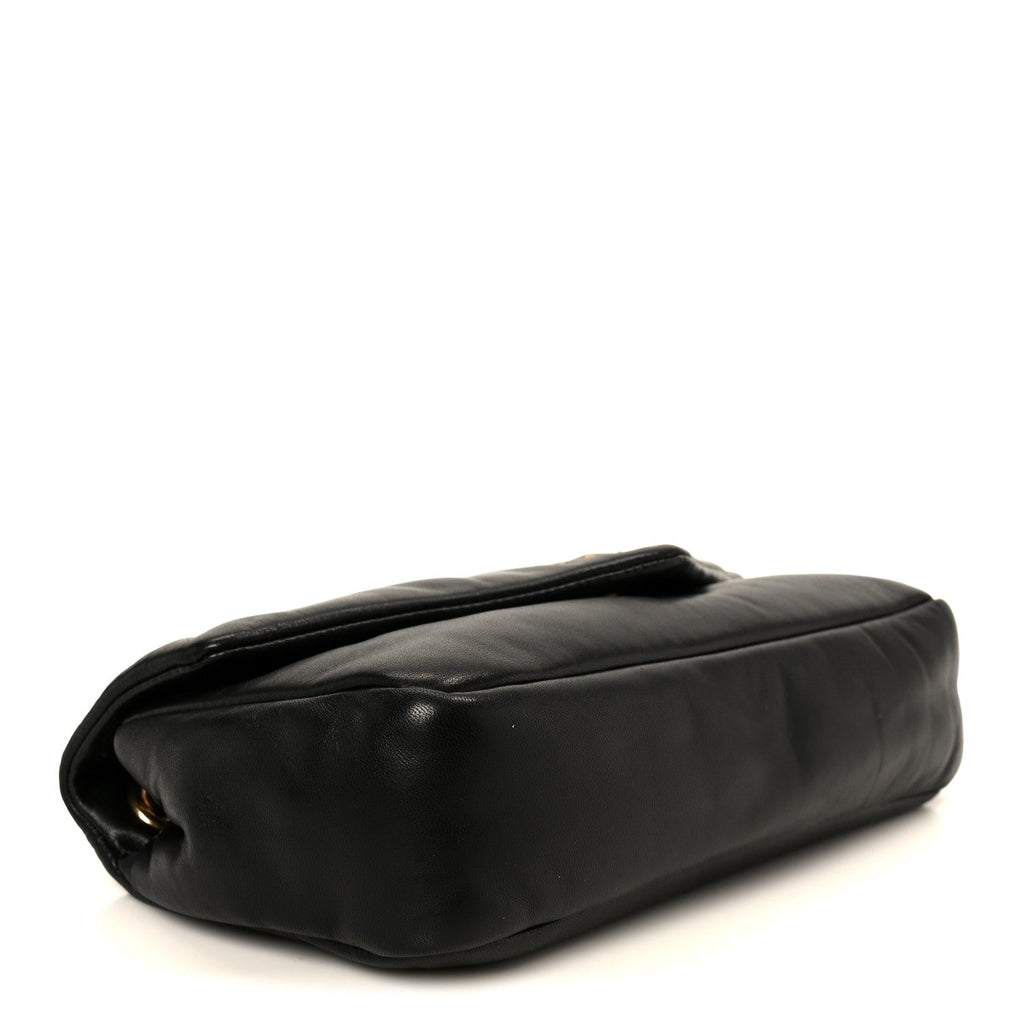 Saint Laurent Plunged Lambskin Calypso Black