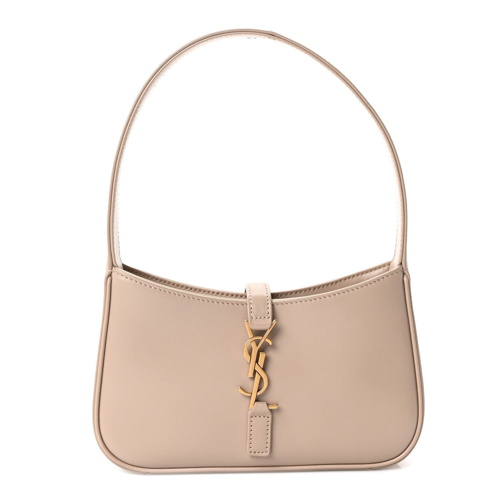 Saint Laurent Vegetable Le 5 A 7 Mini Hobo Dark Beige