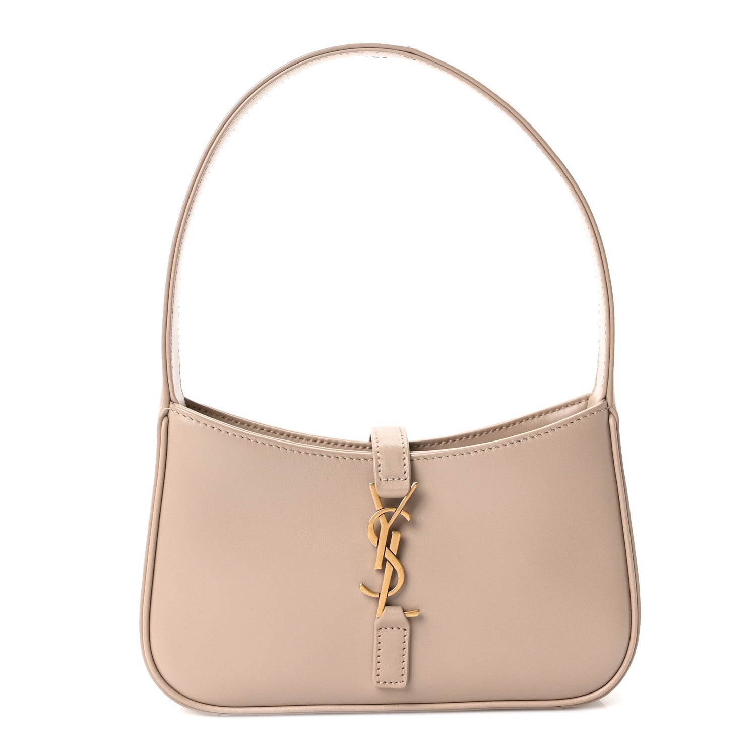 Saint Laurent Vegetable Le 5 A 7 Mini Hobo Dark Beige