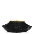 Celine Calfskin Triomphe Clutch Pouch Black