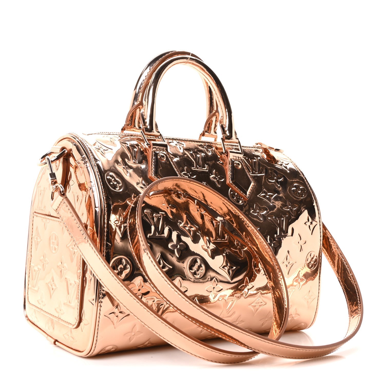 Louis Vuitton Monogram Miroir Speedy Bandouliere 25 Copper