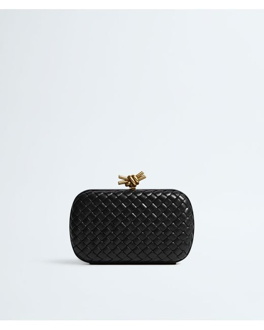 Bottega Veneta Mini Knot Intrecciato Clutch - 3/4 back view