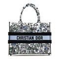 Dior Canvas Embroidered Medium Flowers Book Tote Blue