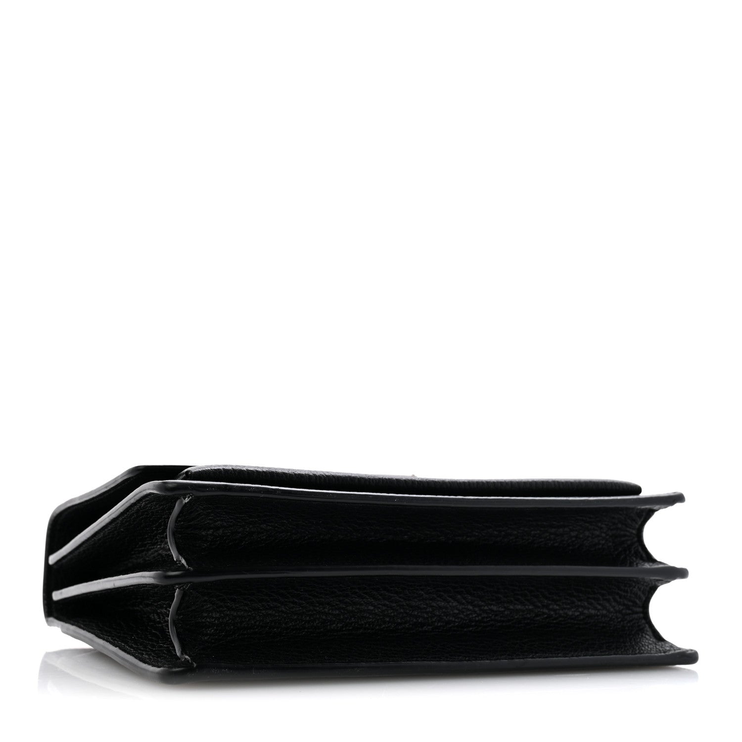 Saint Laurent Calfskin Medium Monogram Sunset Satchel Black