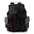 Gucci Soft GG Supreme Monogram Calfskin Web Double Buckle Backpack Black