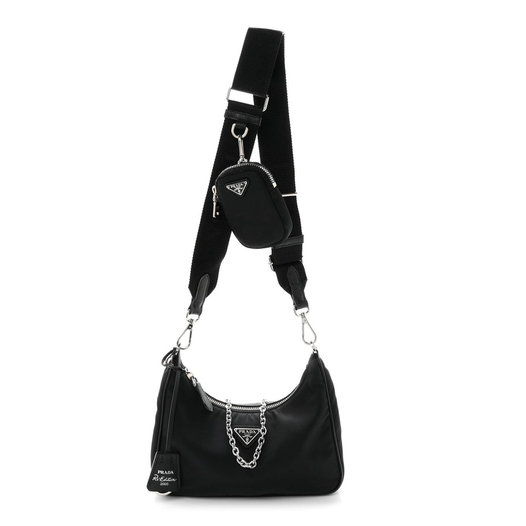 Prada Nylon Re-Edition 2005 Shoulder Bag Black