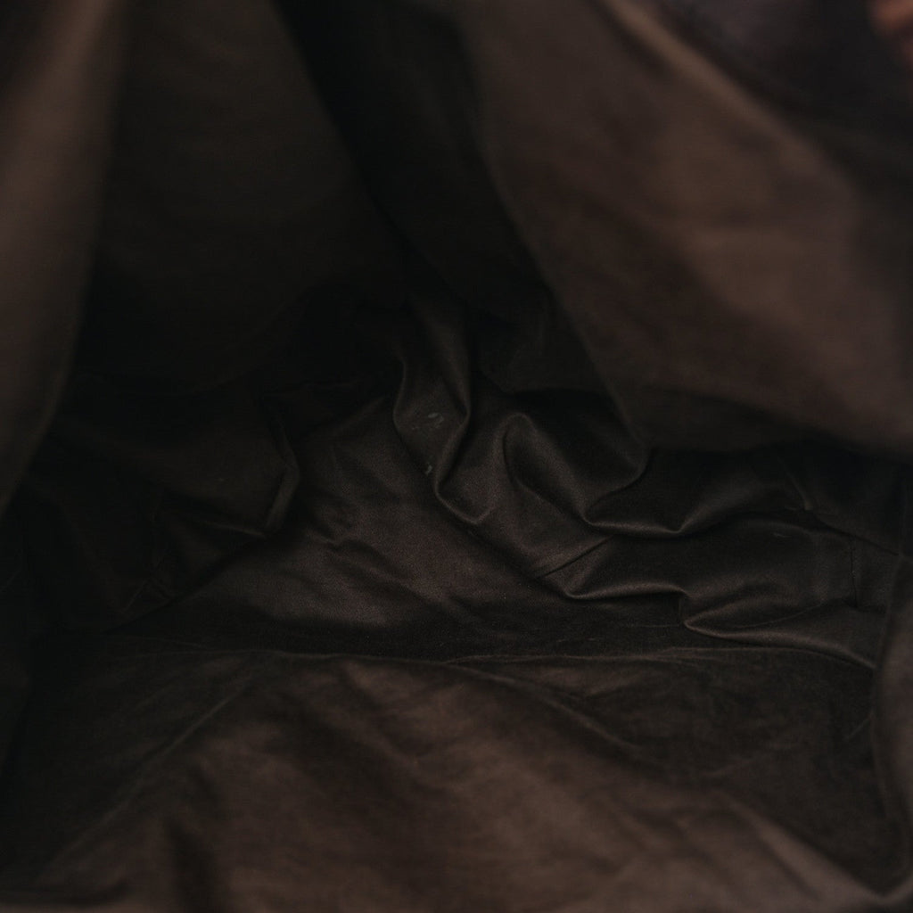 Miu Miu Vitello Lux Gathered Tote Brown