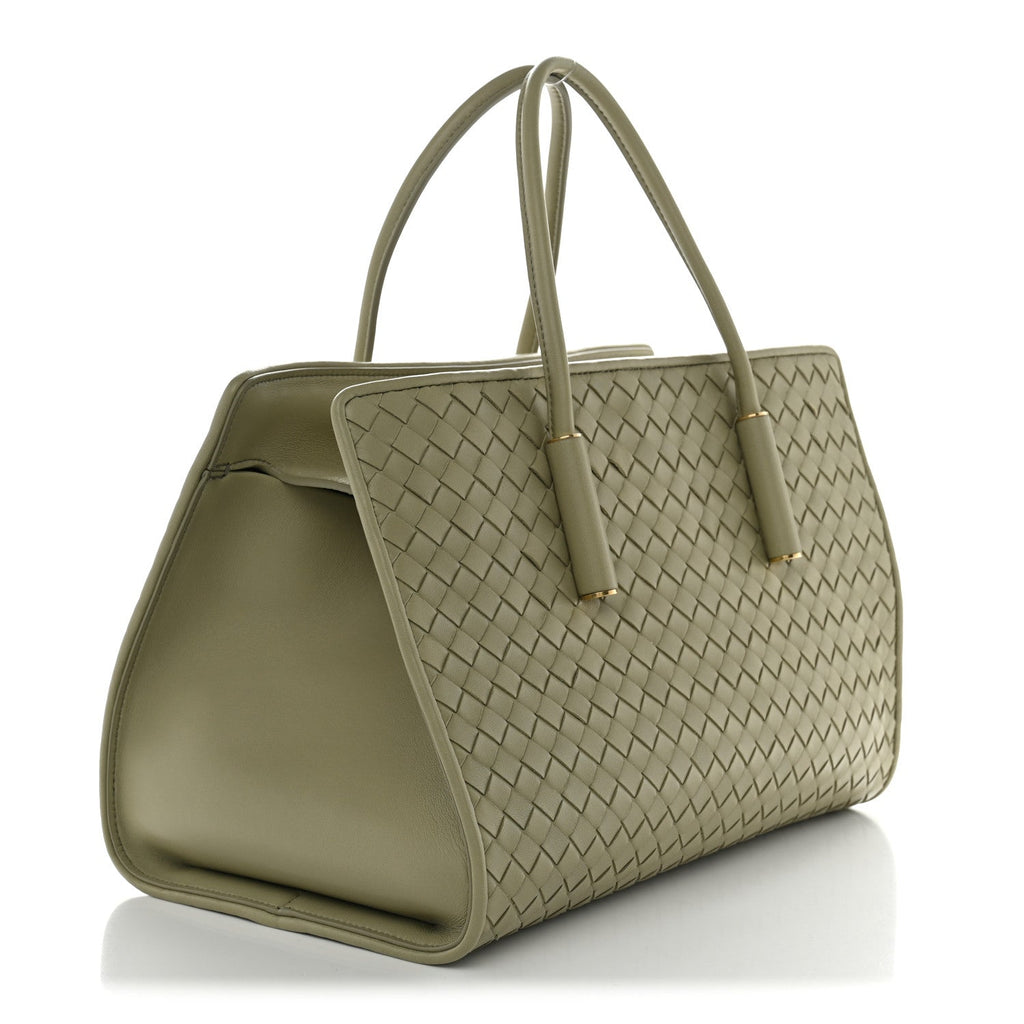 Bottega Veneta Nappa Intrecciato Small Barbara Tote Travertine