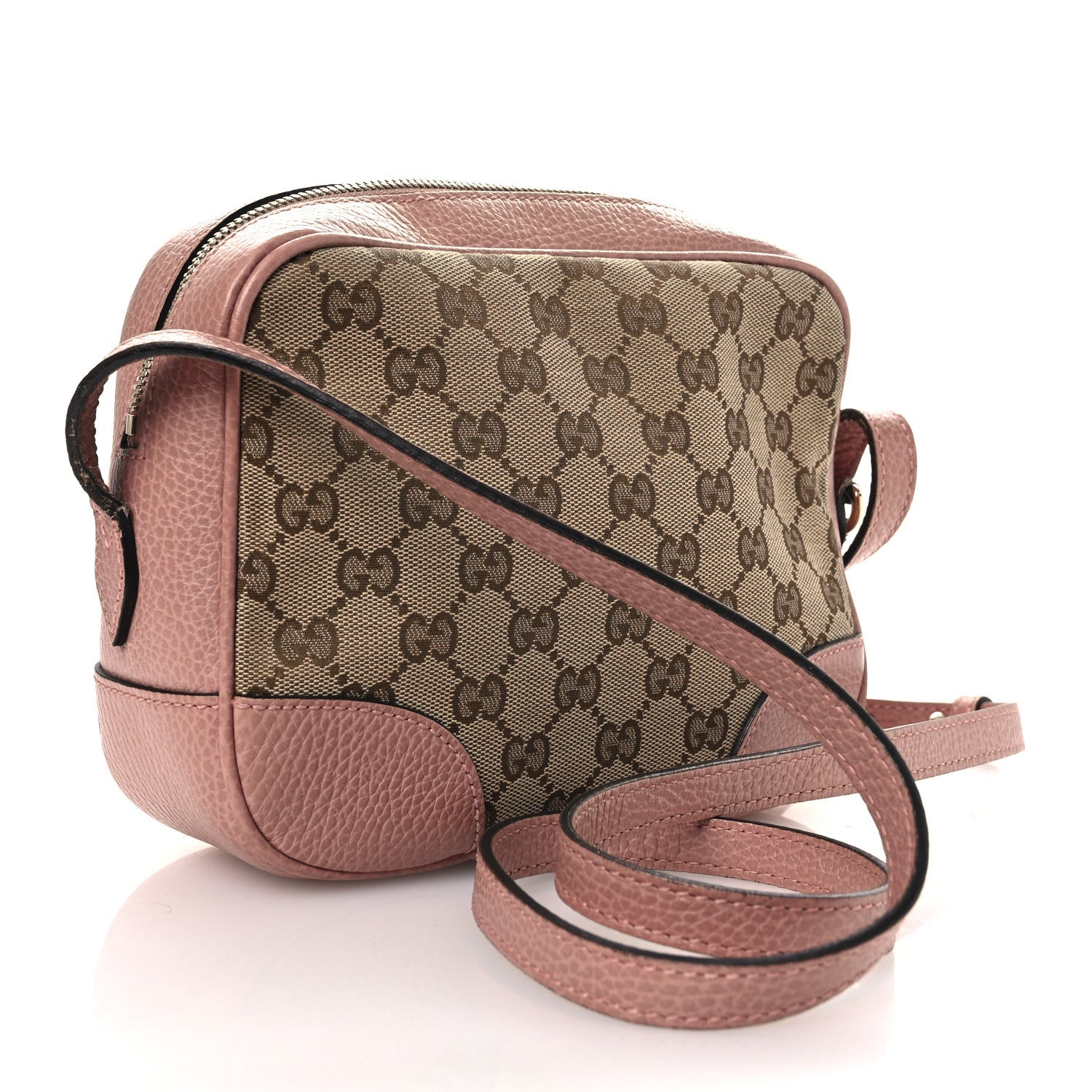 Gucci Monogram Mini Bree Messenger Bag Beige Soft Pink