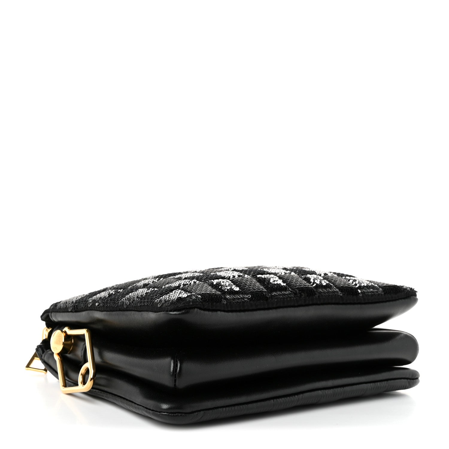 Louis Vuitton Satin Sequin Embroidered Damier Coussin BB Black