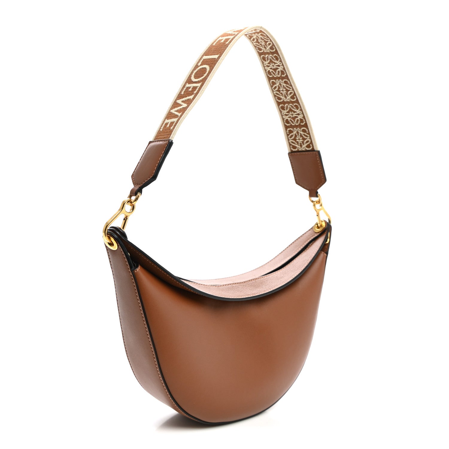 Loewe Satin Calfskin Jacquard Luna Bag Pecan