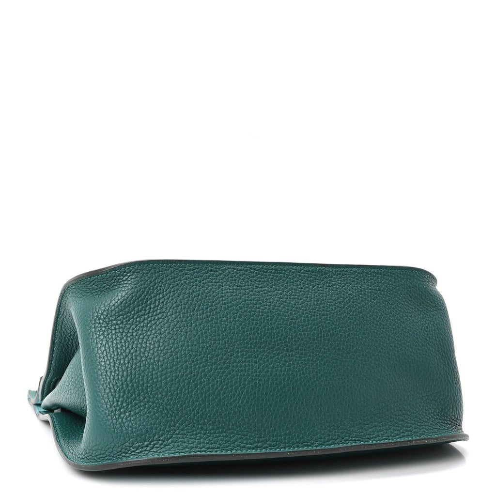 Hermès Taurillon Clemence Verso Jypsiere 31 Malachite Bleu Atoll
