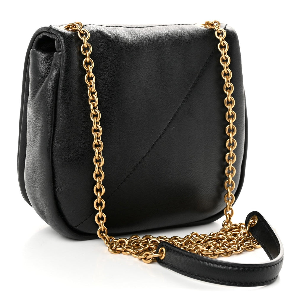Saint Laurent Lambskin Patchwork Monogram Nano Jamie 4.3 Black