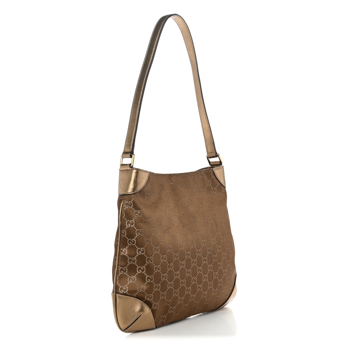 Gucci Monogram Signature Hobo Bronze