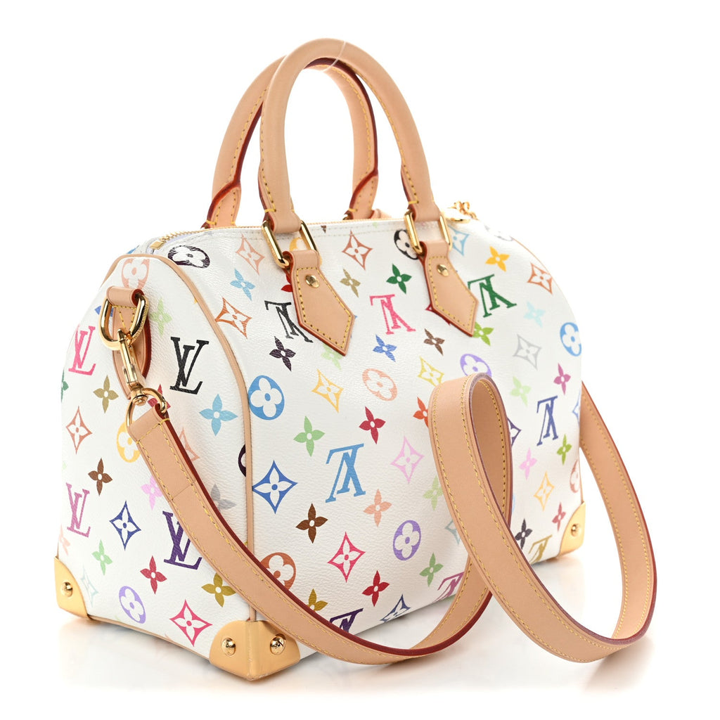 Louis Vuitton LV X TM Monogram Multicolor Speedy Bandouliere 25 White