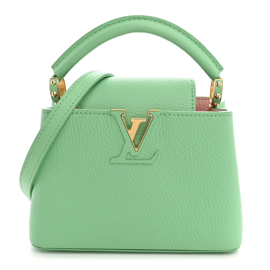 Louis Vuitton Taurillon Mini Capucines Vert Pomme
