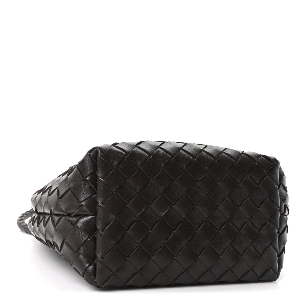Bottega Veneta Nappa Intrecciato Small Andiamo Bucket Bag Fondant