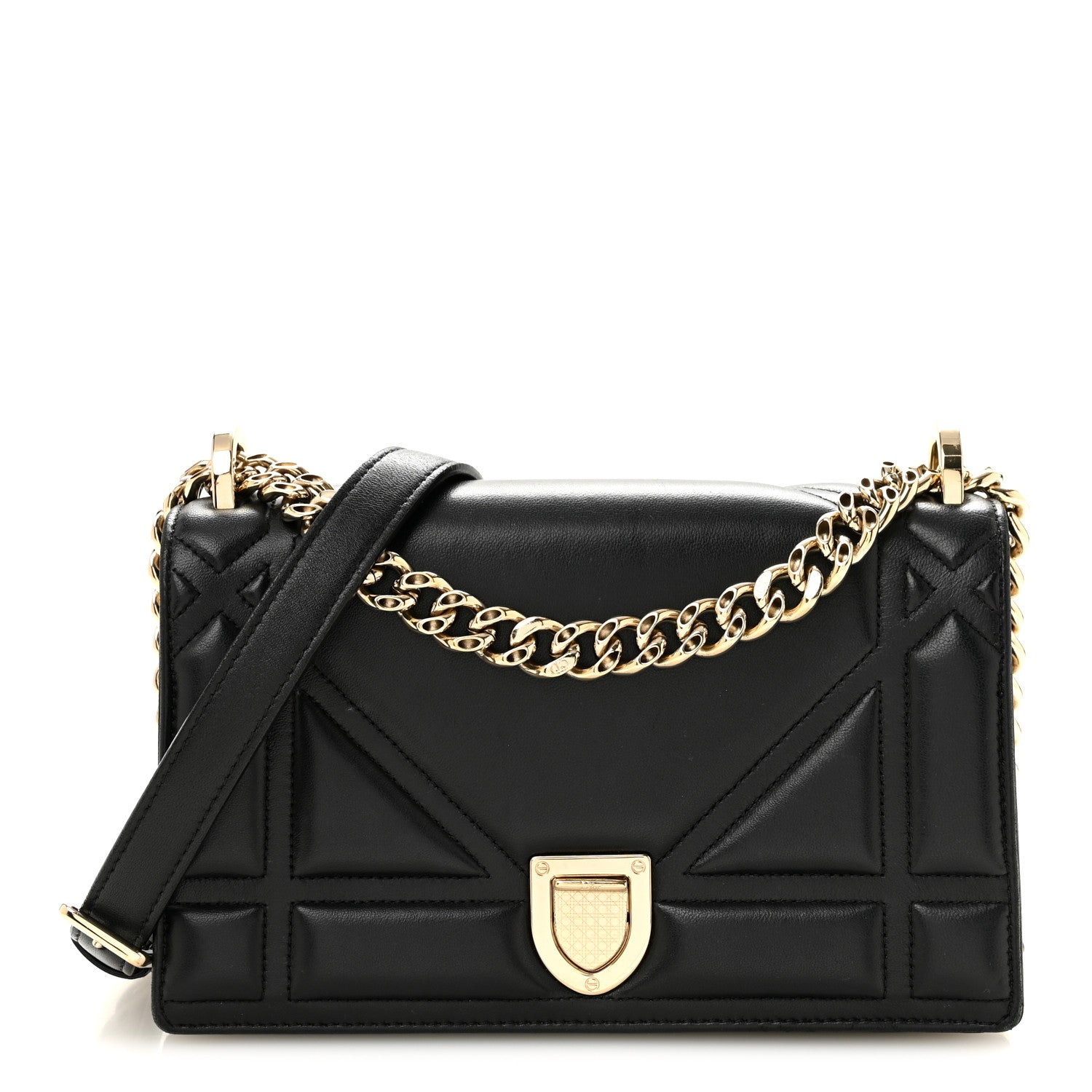 Dior Calfskin Small Diorama Flap Bag Black