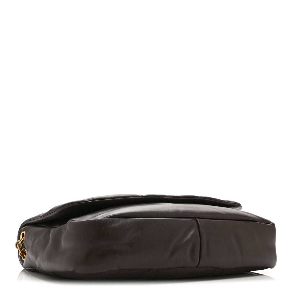 Saint Laurent Lambskin Matelasse Monogram Large Jamie 4.3 Dark Sweet Chocolate