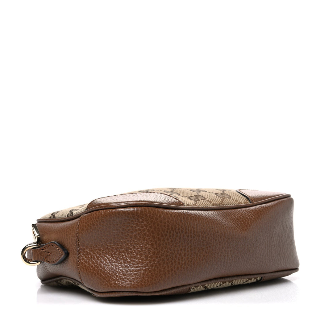 Gucci Monogram Mini Bree Messenger Bag Beige Tabacco