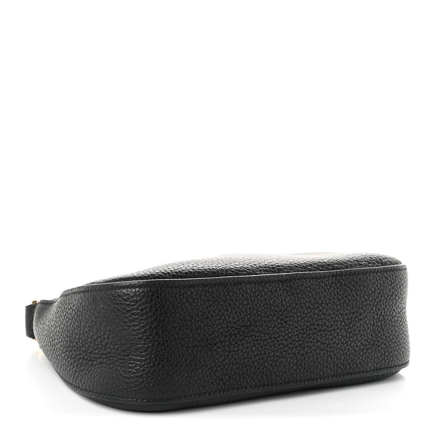 Prada Vitello Daino Soft Zippered Hobo Shoulder Bag Black