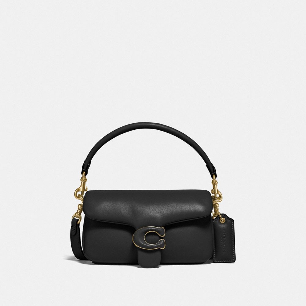 Coach Pillow Tabby 18 black front view