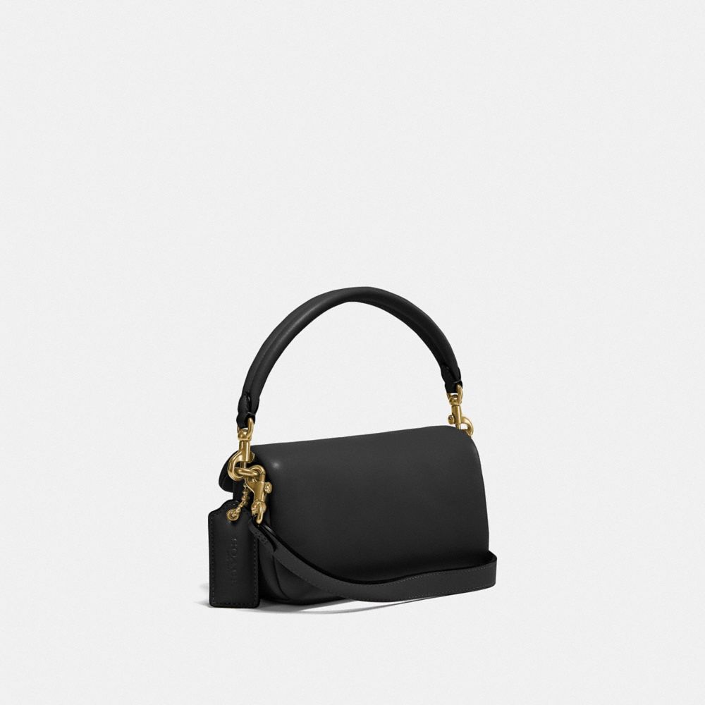 Coach Pillow Tabby 18 black three-quarter view