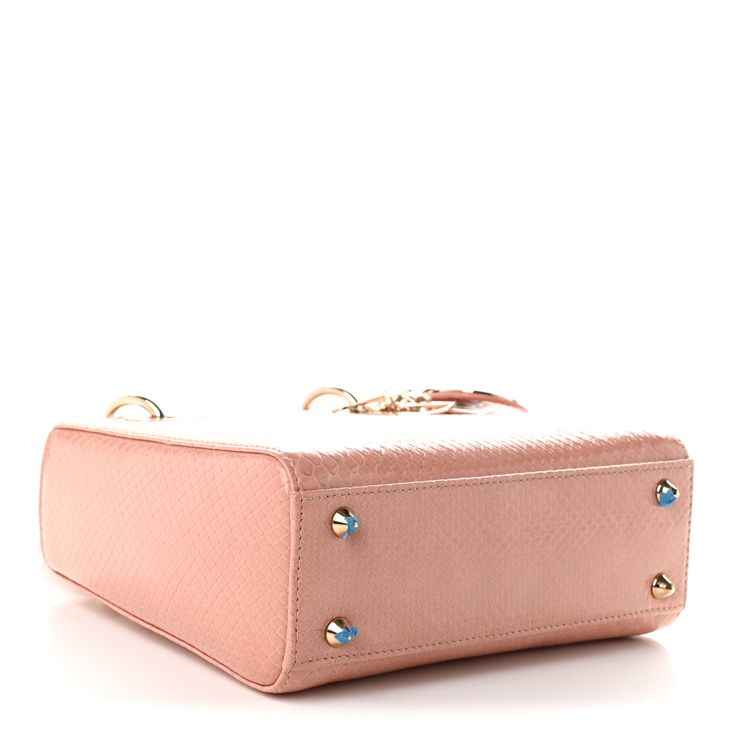 Dior Snakeskin Small Lady Dior Pink