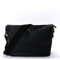 Prada Vitello Daino Medium Triangle Shoulder Bag Black