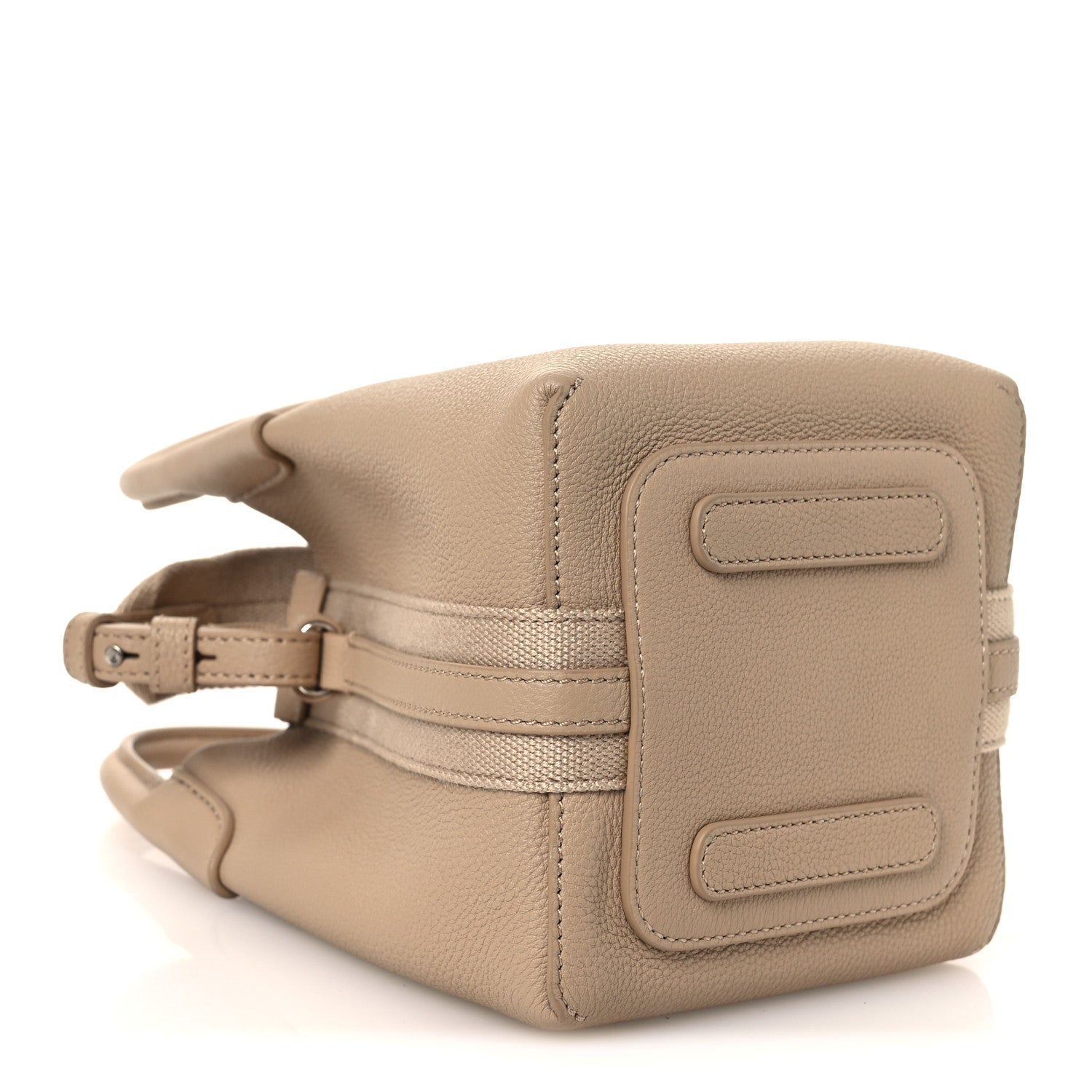 Loro Piana Grained Calfskin Micro Bale Bag Light Mastic