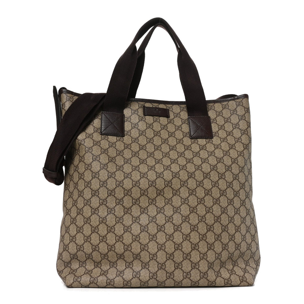 Gucci GG Supreme Monogram Vertical Tote Dark Brown