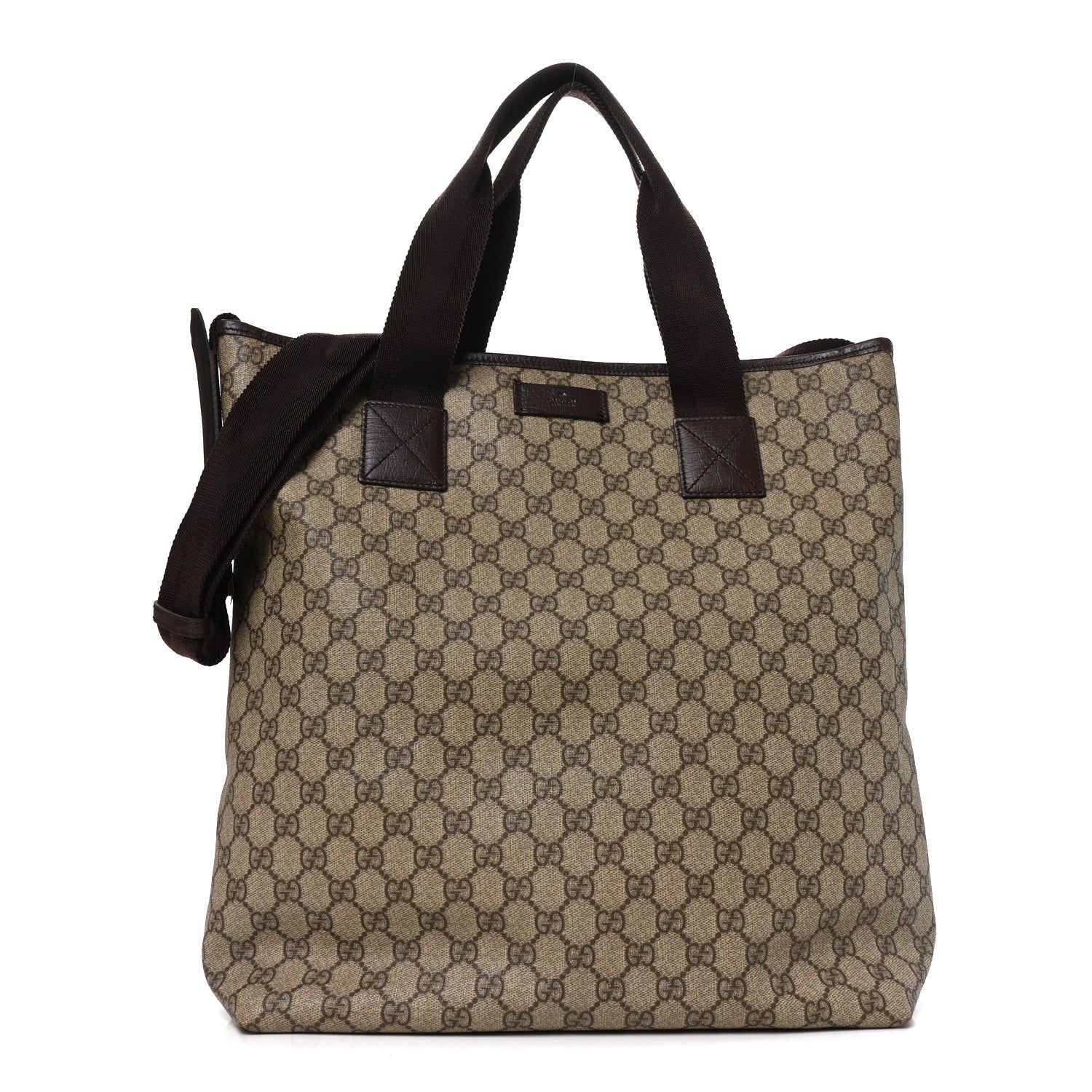 Gucci GG Supreme Monogram Vertical Tote Dark Brown
