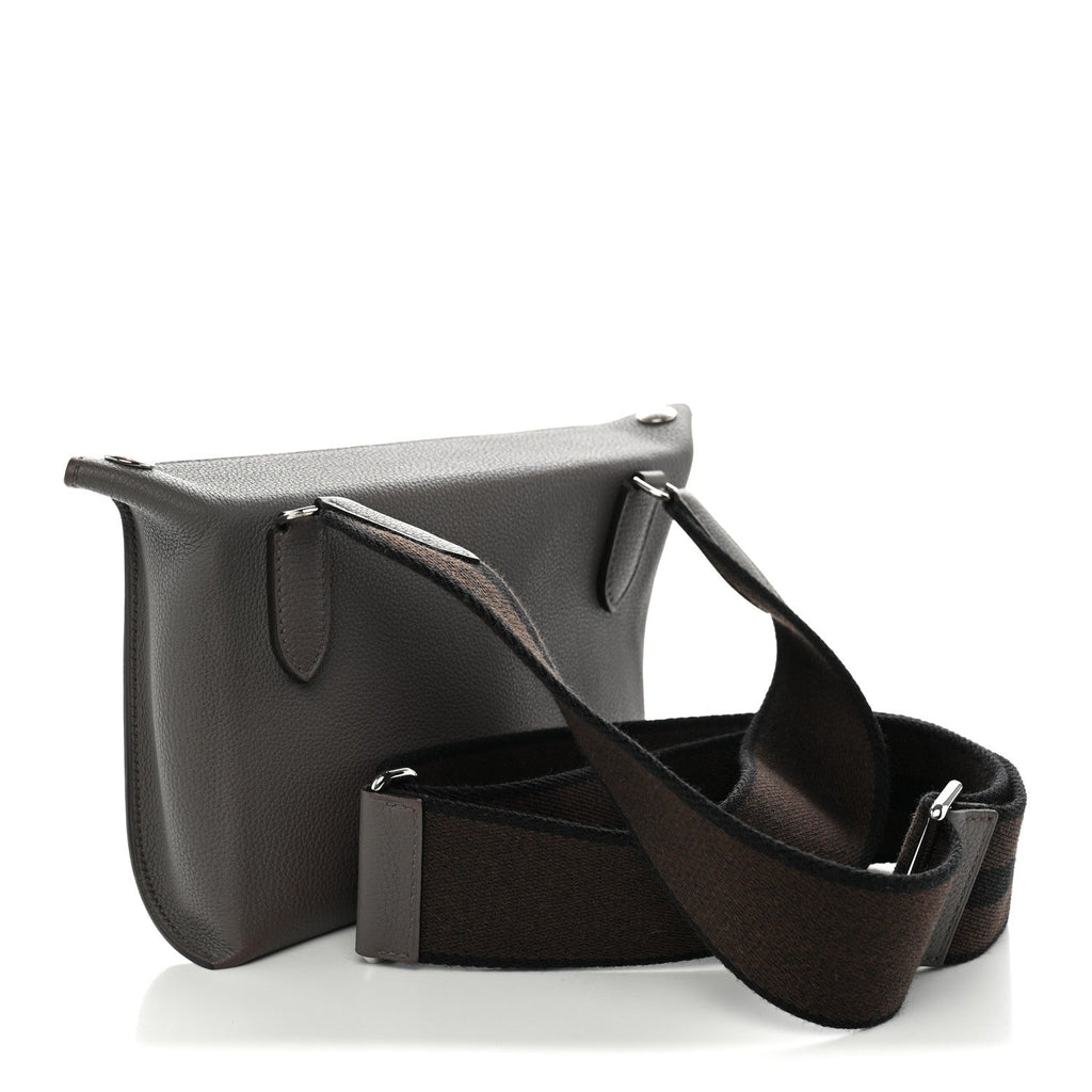 Hermès Togo Videpoches Etain Black Ebene