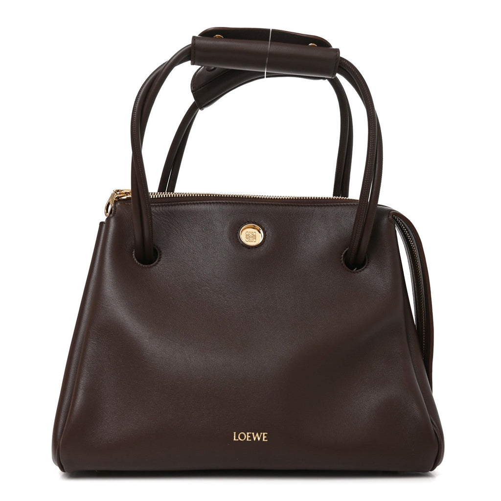 Loewe Supple Calfskin Medium Madrid Bag Dark Chestnut