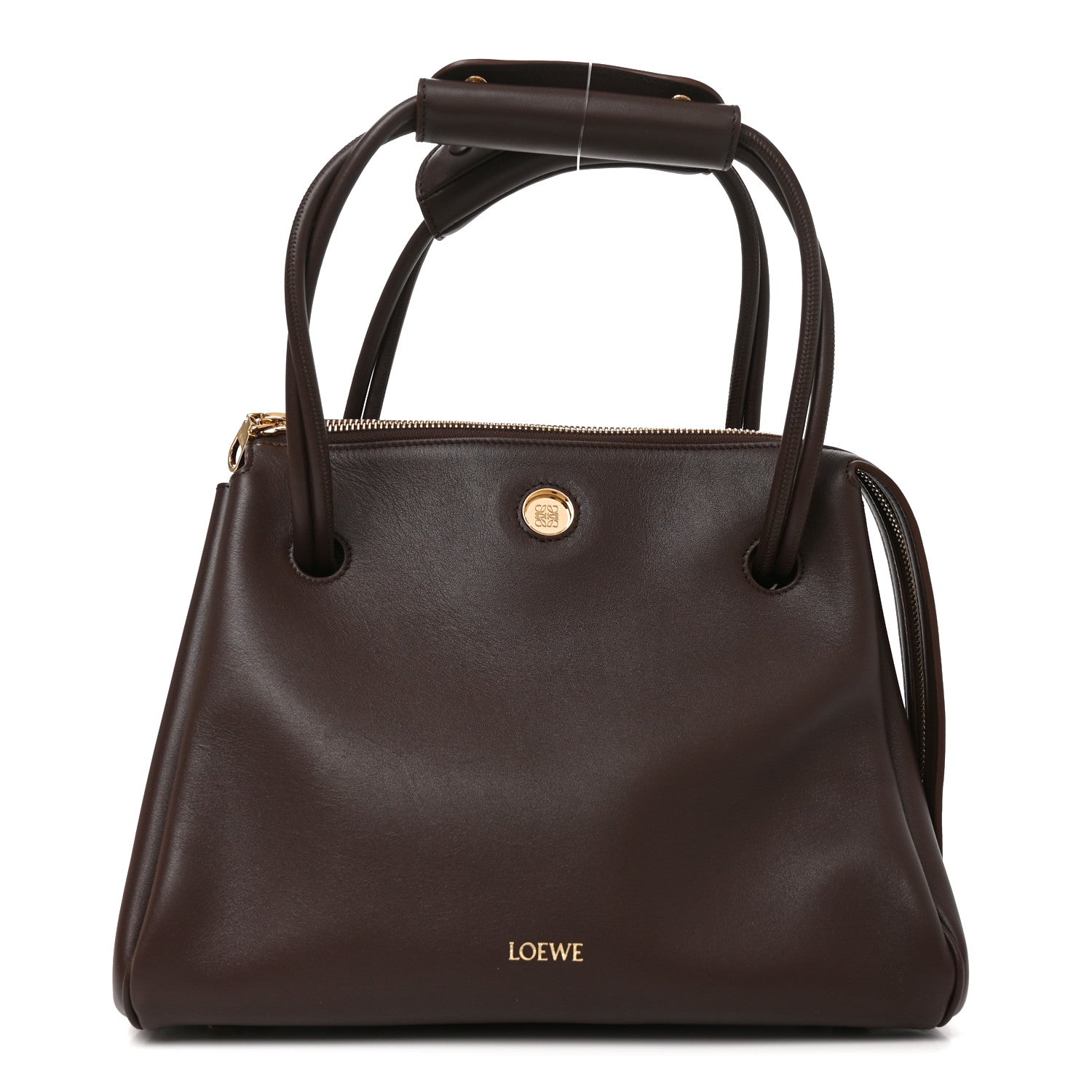 Loewe Supple Calfskin Medium Madrid Bag Dark Chestnut